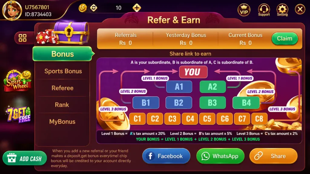 Teen Patti Gold Free Bonuses & Rewards
