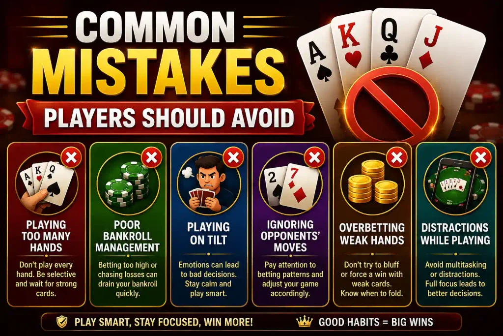 Common Mistakes Players Should Avoid in Teen Patti Gold