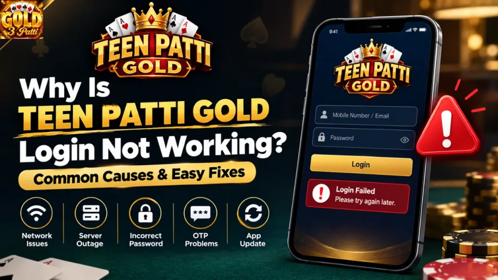 Teen Patti Gold Login Not Working