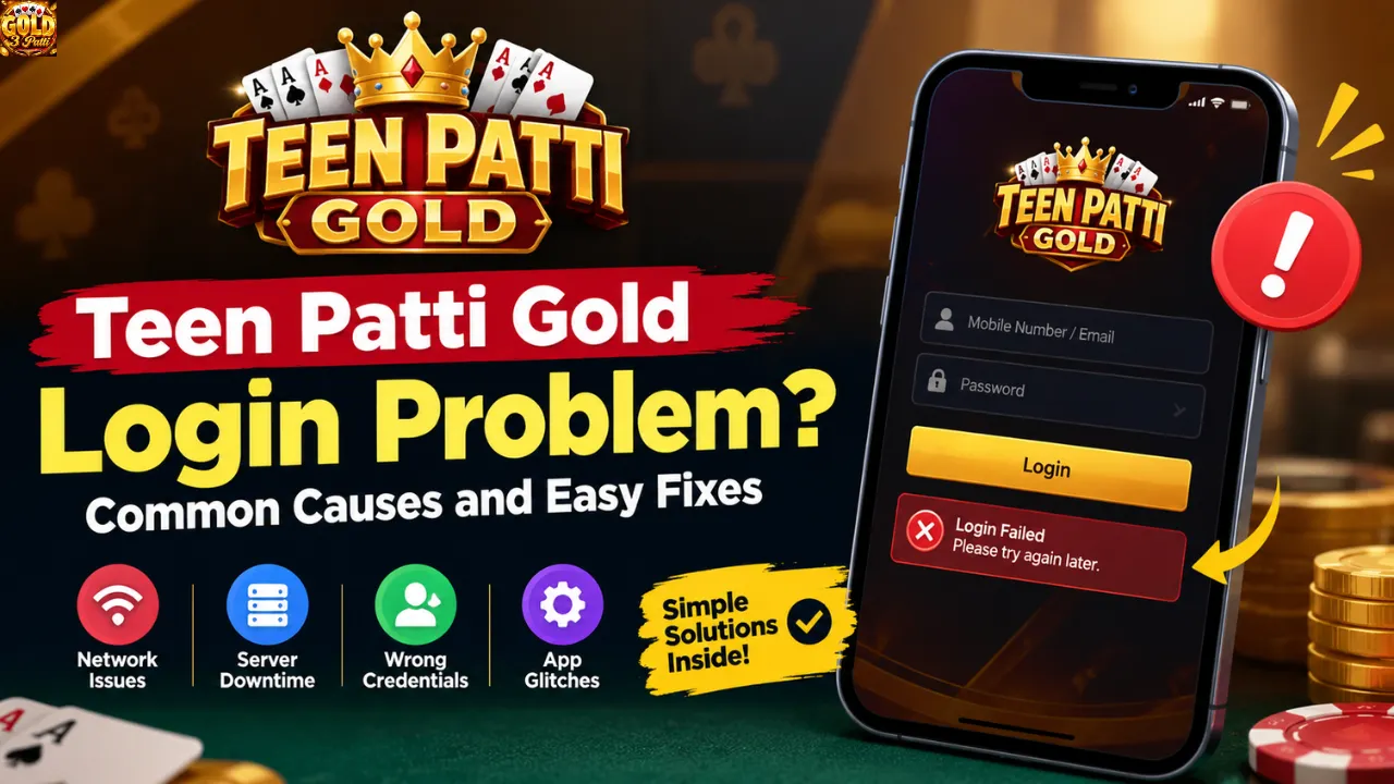 Teen Patti Gold Login Problem? Common Causes and Easy Fixes