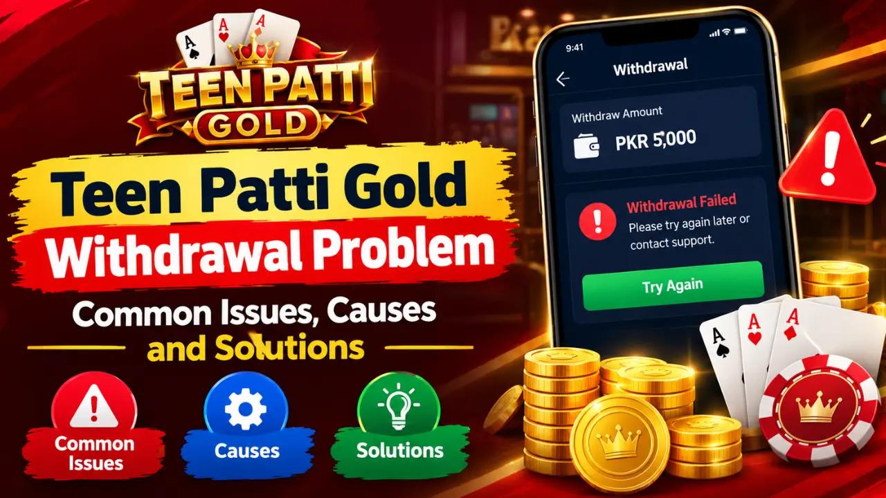 Teen Patti Gold Withdrawal Problem: Common Issues, Causes and Solutions